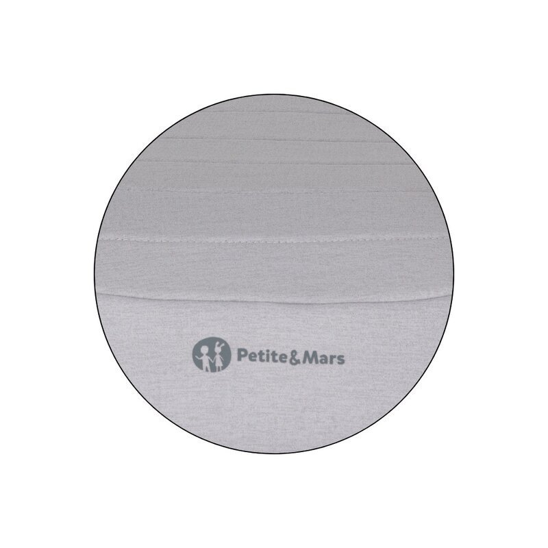 Petite&Mars Inaltator auto pentru copii PetiteMars Zuno Gri i-Size 125-150 cm 22-36 kg forma ergonomica husa detasabila