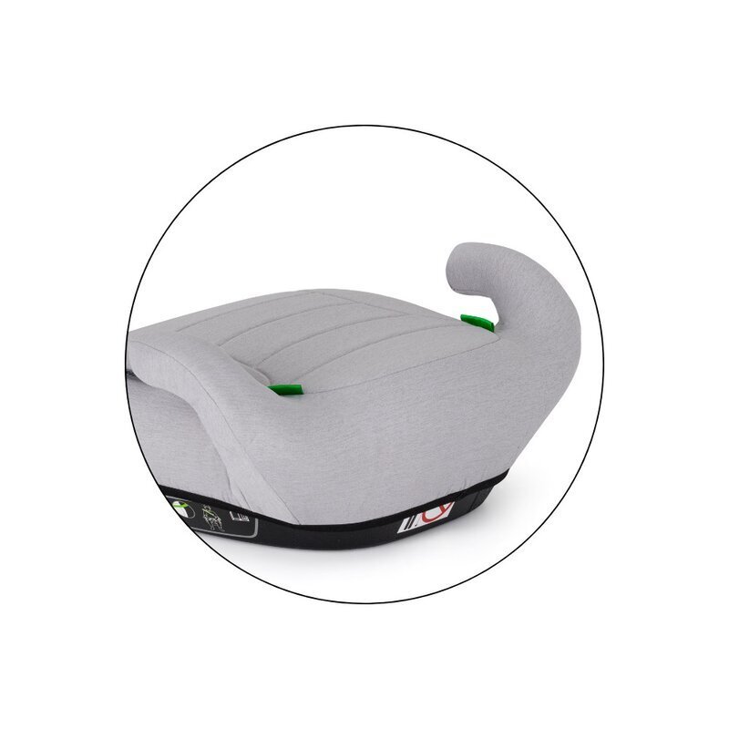Petite&Mars Inaltator auto pentru copii PetiteMars Zuno Gri i-Size 125-150 cm 22-36 kg forma ergonomica husa detasabila