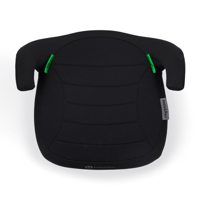 Petite&Mars Inaltator auto pentru copii PetiteMars Zuno Negru i-Size 125-150 cm 22-36 kg forma ergonomica husa detasabila
