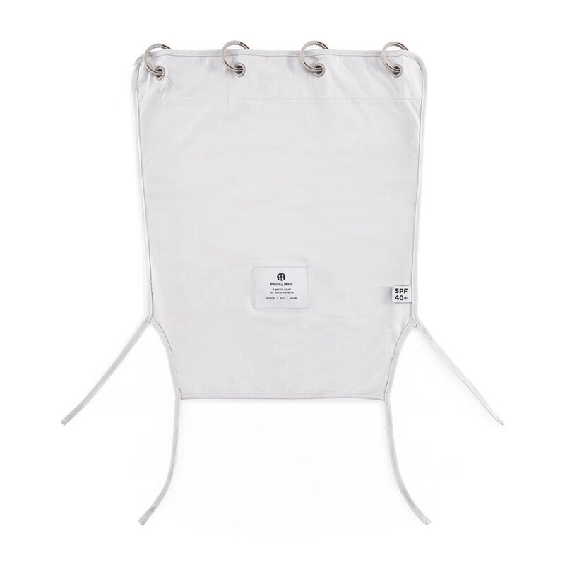 Petite&Mars Parasolar textil PetiteMars din bumbac pentru soare si vant universal protectie UV SPF40+ potrivit pentru carucioare si scaune auto 45x51 cm Champagne