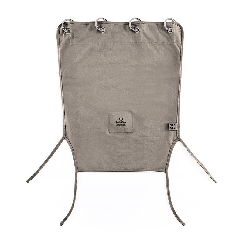Petite&Mars Parasolar textil PetiteMars din bumbac pentru soare si vant universal protectie UV SPF40+ potrivit pentru carucioare si scaune auto 45x51 cm Mocha Mousse
