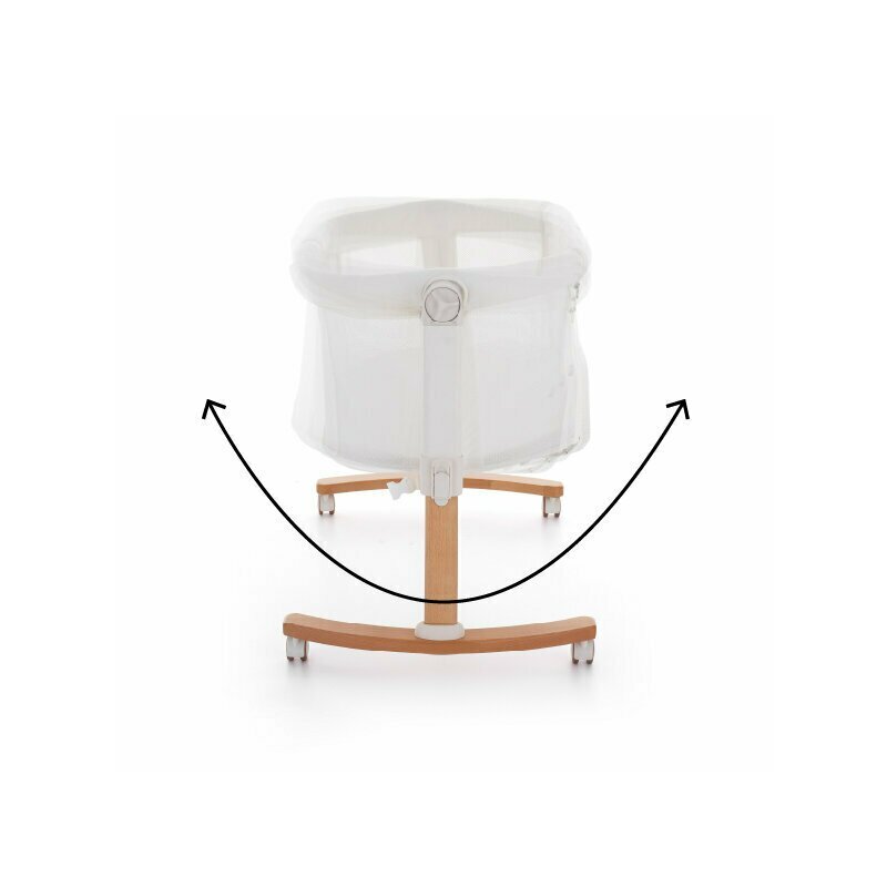 Petite&Mars Patut co-sleeper PetiteMars Glory Bej 2 in 1 plibil cu leganare saltea geanta de transport ajustarea inaltimii in 5 pozitii 0 luni+ greutate suportata 9 kg