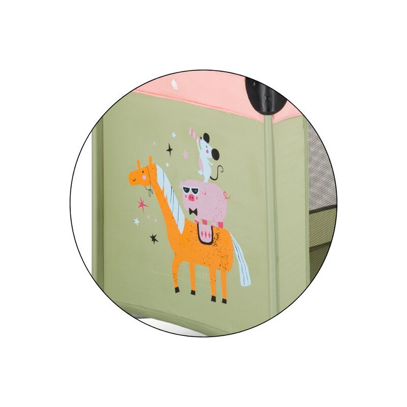 Petite&Mars Patut pliabil pentru copii PetiteMars Koot Boho 120x60 cm cu roti functie de tarc pliere compacta include geanta de transport intrare laterala cu fermoar greutate admisa 15 kg 0-30 luni