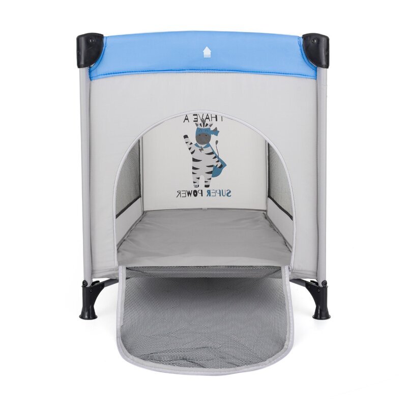 Petite&Mars Patut pliabil pentru copii PetiteMars Koot gri 120x60 cm cu roti functie de tarc pliere compacta include geanta de transport intrare laterala cu fermoar greutate admisa 15 kg 0-30 luni