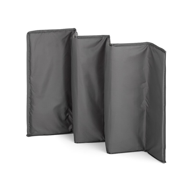 Petite&Mars Patut pliabil pentru copii PetiteMars Koot Gri Charcoal cu roti functie de tarc pliere compacta include geanta de transport intrare laterala cu fermoar greutate admisa 15 kg 0-30 luni 120x60 cm