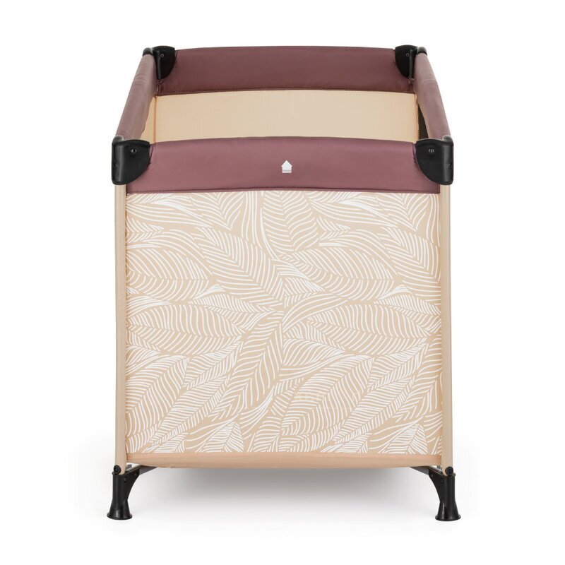Petite&Mars Patut pliabil pentru copii PetiteMars Nyja maro 120x60 cm cu roti functie de tarc pliere compacta include geanta de transport intrare laterala cu fermoar greutate admisa 15 kg 0-30 luni
