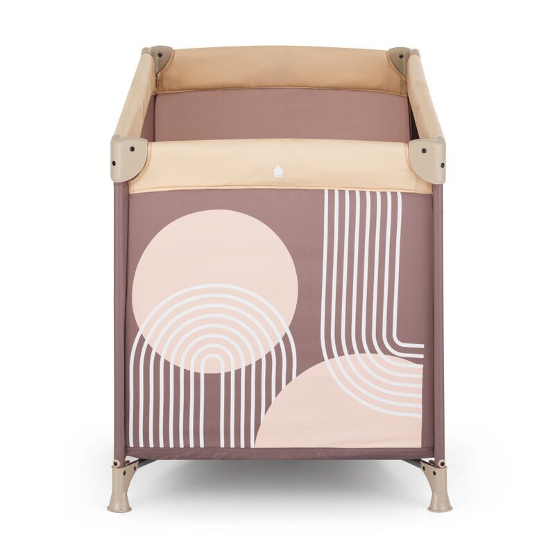 Petite&Mars Patut pliabil pentru copii PetiteMars Nyja Mocha 120x60 cm cu roti functie de tarc pliere compacta include geanta de transport intrare laterala cu fermoar greutate admisa 15 kg 0-30 luni