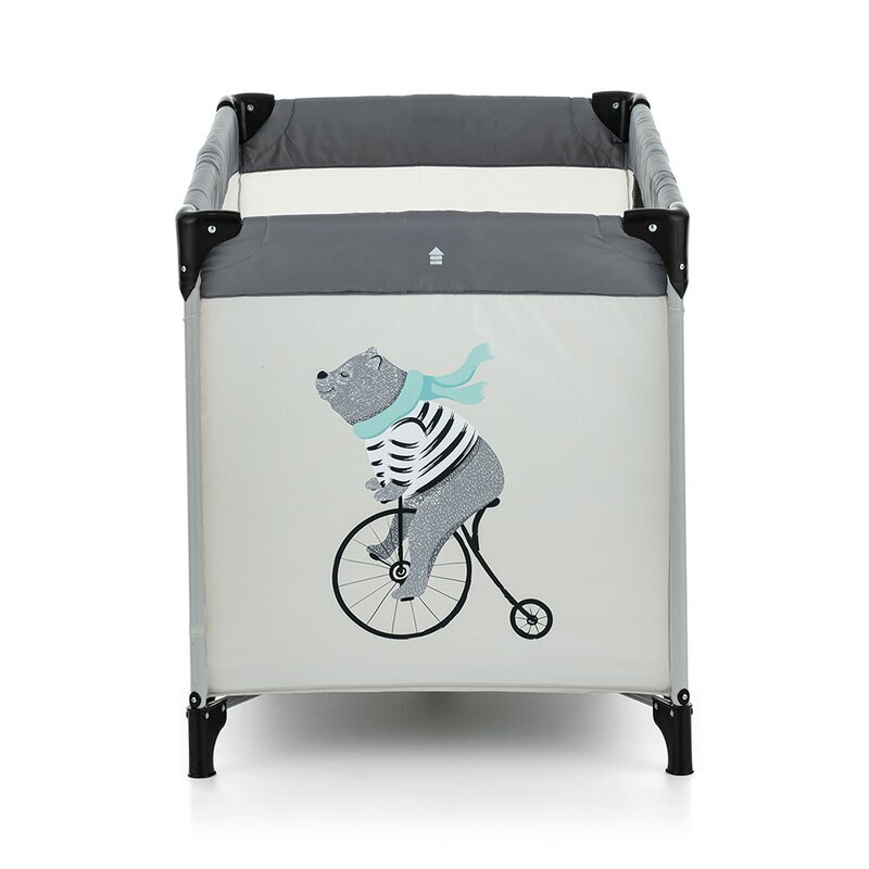 Petite&Mars Patut pliant Nyja Teddy Biker Grey PetiteMars