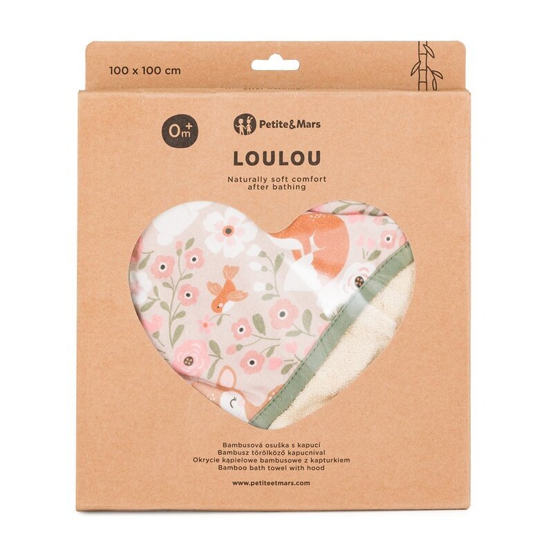 Petite&Mars Prosop cu gluga PetiteMars Loulou hipoalergenic 100 x 100 cm bej