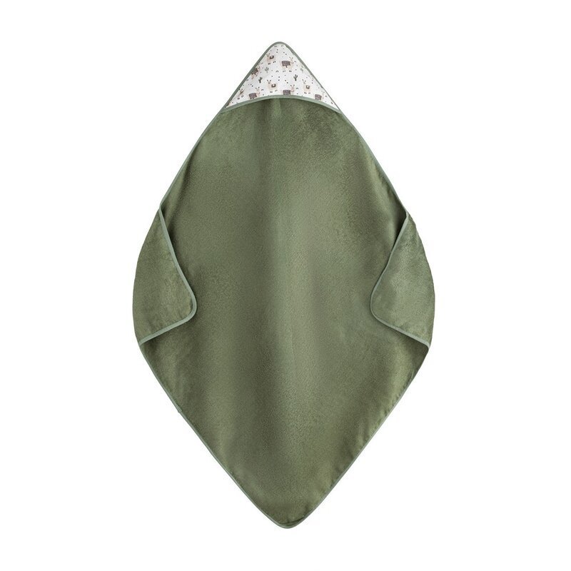 Petite&Mars Prosop cu gluga PetiteMars Loulou hipoalergenic 100x100 cm Lame BejVerde