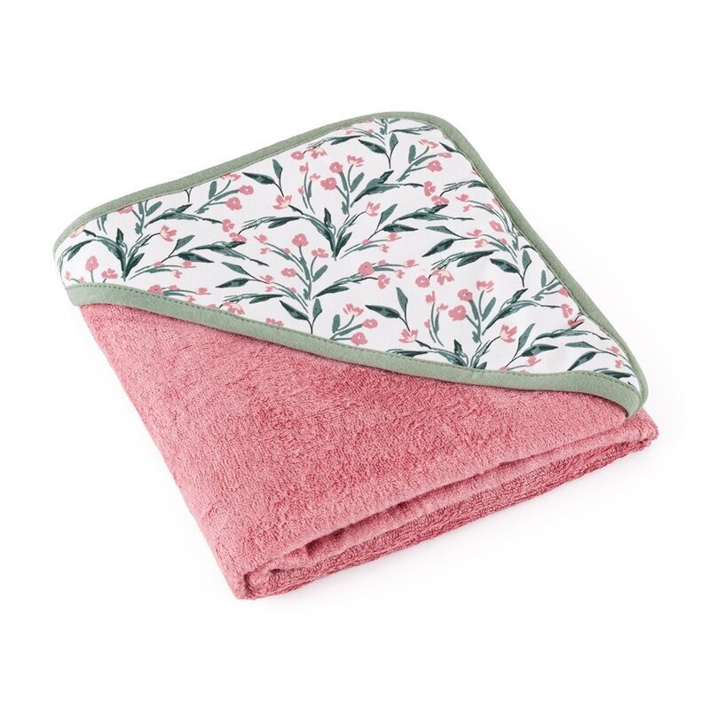 Petite&Mars Prosop cu gluga PetiteMars Loulou hipoalergenic 100x100 cm Roz