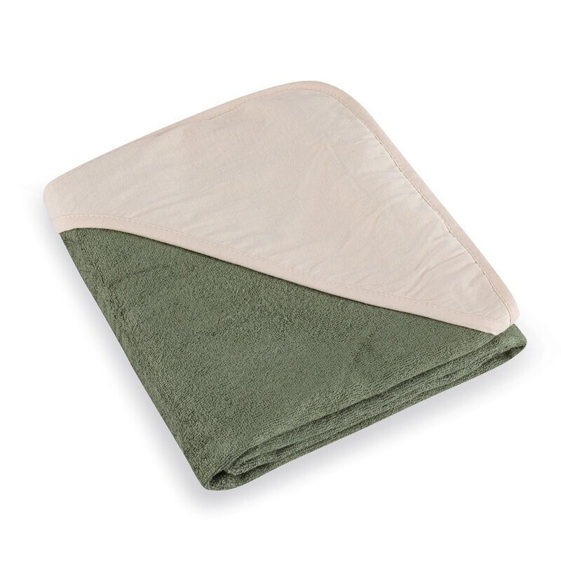 Petite&Mars Prosop cu gluga PetiteMars Loulou hipoalergenic 100x100 cm Verde Botanic