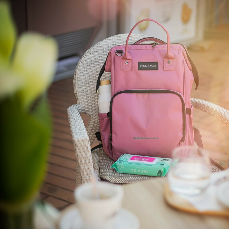 Petite&Mars Rucsac pentru mamici PetiteMars Jack Dusty Rose