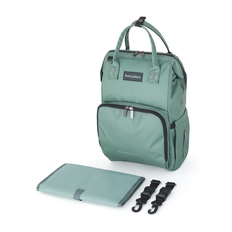 Petite&Mars Rucsac pentru mamici PetiteMars Jack Misty Green