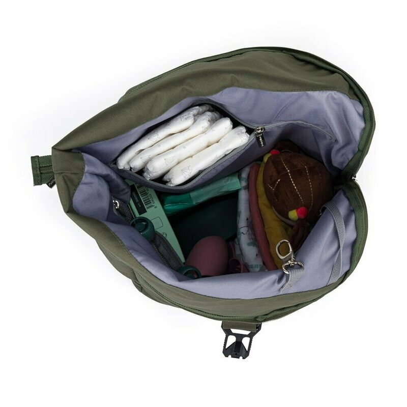 Petite&Mars Rucsac pentru mamici PetiteMars Jackob cu buzunare termoizolante impermeabile si pentru laptop sistem prindere carucior si compartimentare multipla
