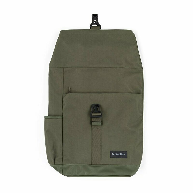 Petite&Mars Rucsac pentru mamici PetiteMars Jackob cu buzunare termoizolante impermeabile si pentru laptop sistem prindere carucior si compartimentare multipla