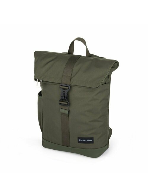 Petite&Mars Rucsac pentru mamici PetiteMars Jackob cu buzunare termoizolante impermeabile si pentru laptop sistem prindere carucior si compartimentare multipla
