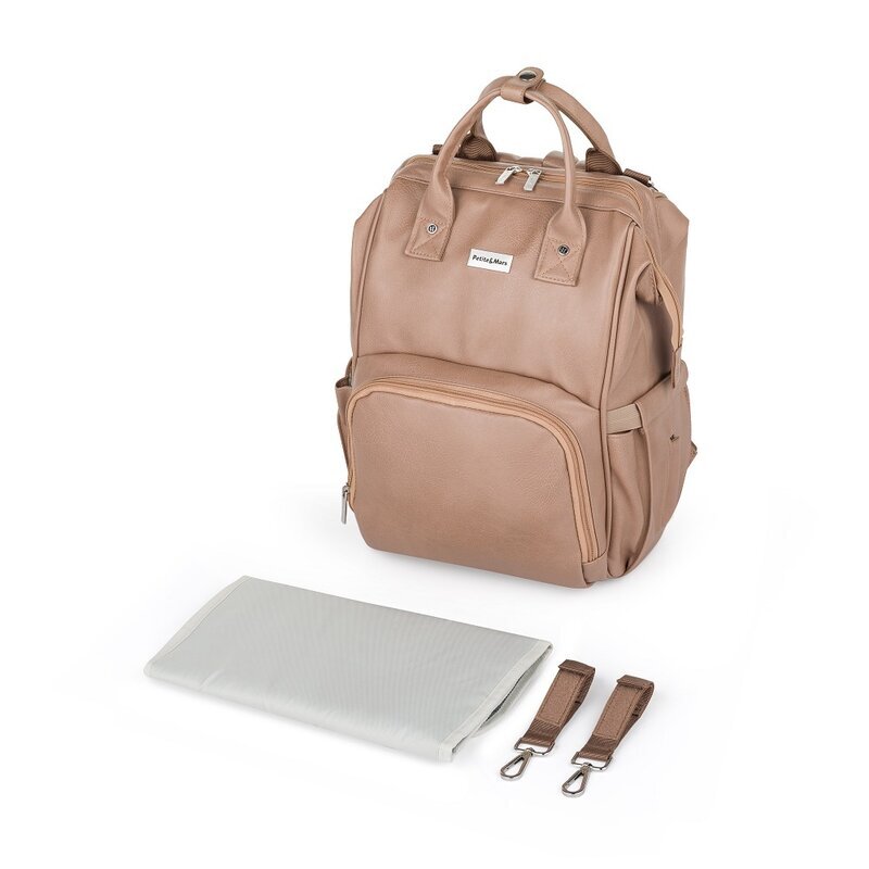 Petite&Mars Rucsac pentru mamici PetiteMars Jasper camel beige