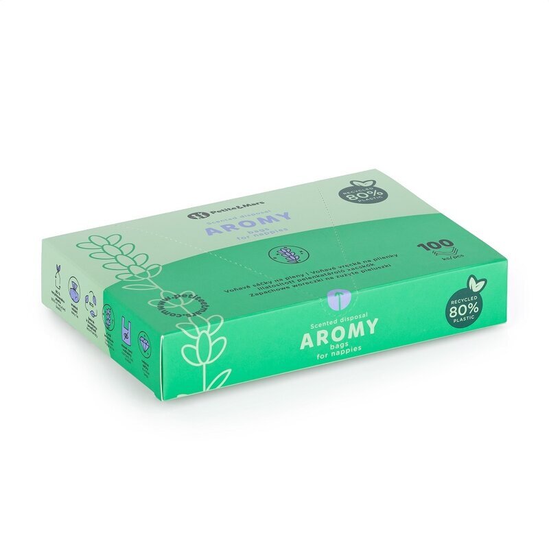 Petite&Mars Saci parfumati PetiteMars pentru scutece Aromy 100 bucati mov