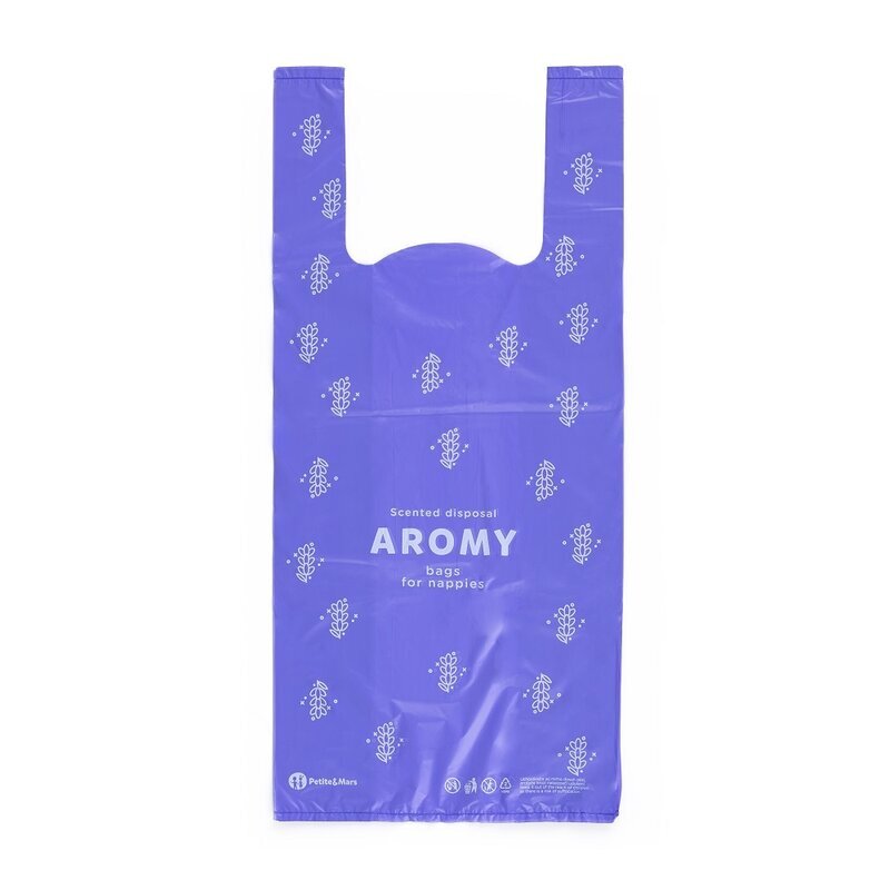 Petite&Mars Saci parfumati PetiteMars pentru scutece Aromy 100 bucati mov