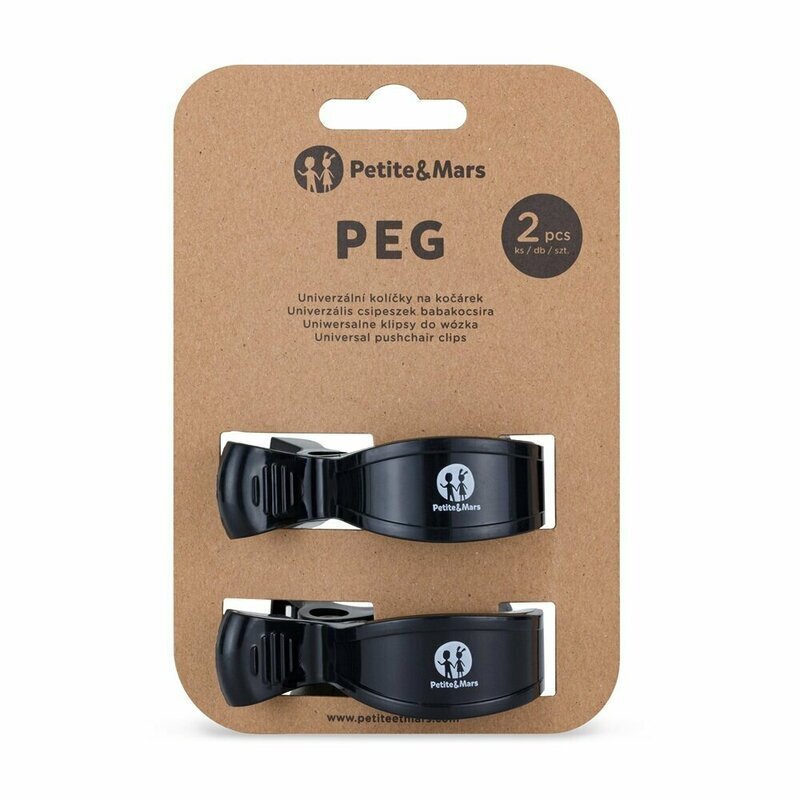 Petite&Mars Set 2 clesti multifunctionali pentru carucior PetiteMars Negru