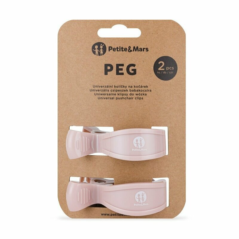 Petite&Mars Set 2 clesti multifunctionali pentru carucior PetiteMars Roz