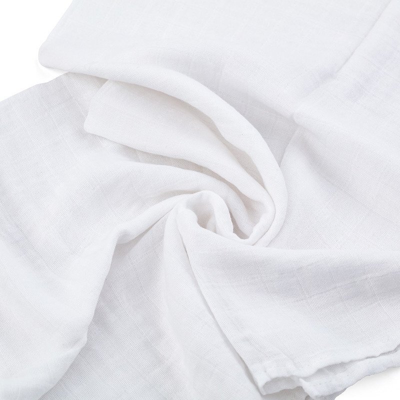 Petite&Mars Set 3 scutece PetiteMars din muselina de bambus Moussy Total White hipoalergenice 68 x 68 cm Alb