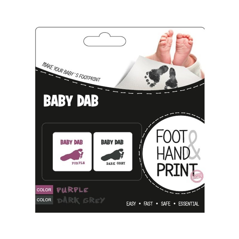 Petite&Mars Set amprente mulaj cu cerneala Baby Dab Violet si Gri