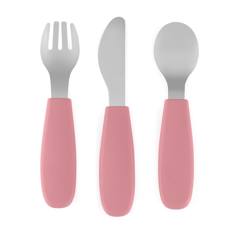 Petite&Mars Set complet tacamuri PetiteMars TakeMatch din silicon si otel inoxidabil fara BPA 12 luni+ Roz