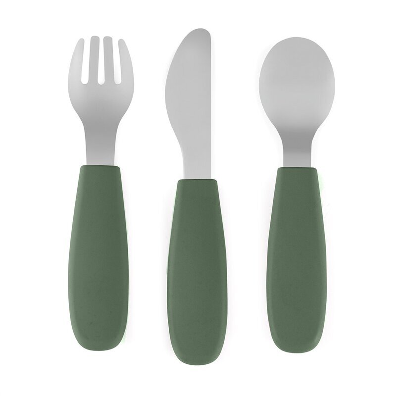 Petite&Mars Set complet tacamuri PetiteMars TakeMatch din silicon si otel inoxidabil fara BPA 12 luni+ Verde