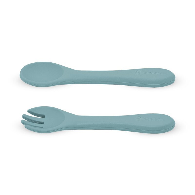 Petite&Mars Set tacamuri din silicon PetiteMars Frosted Sky Albastru TakeMatch forma ergonomica fara BPA 6 luni+