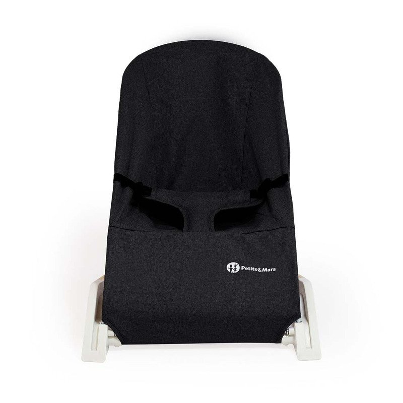 Petite&Mars Sezlong balansoar PetiteMars Calmy cu centura in 3 puncte negru