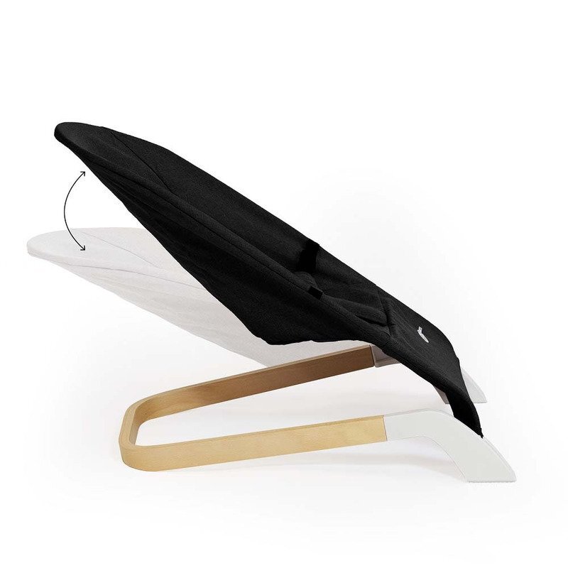 Petite&Mars Sezlong balansoar PetiteMars Calmy cu centura in 3 puncte negru