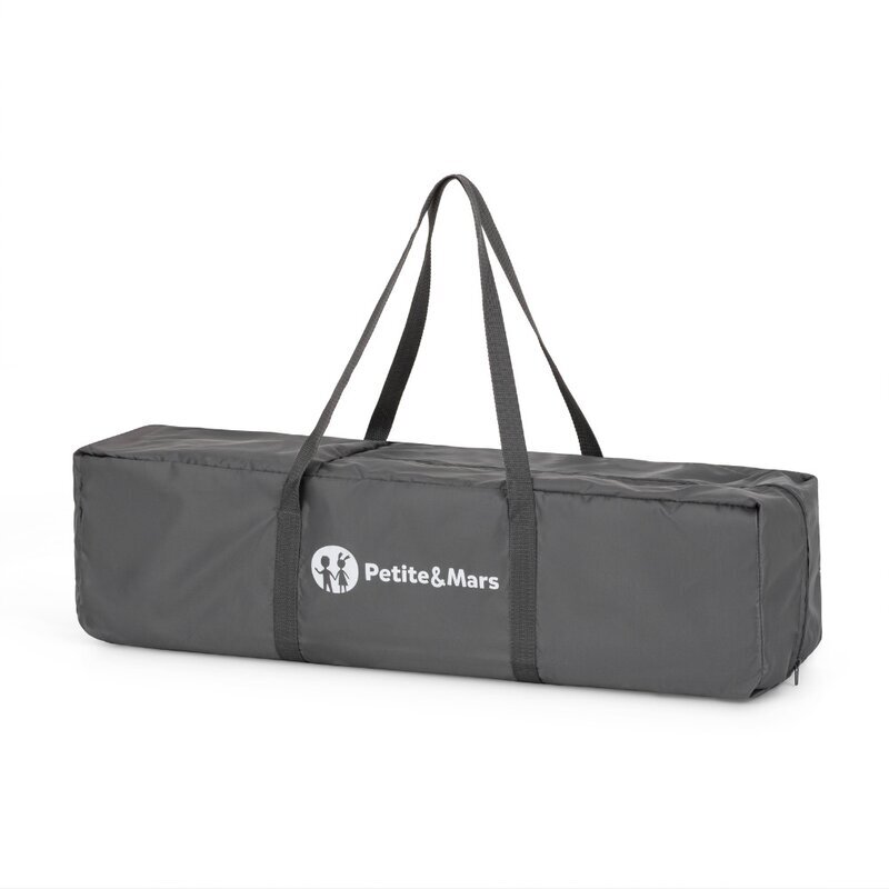 Petite&Mars Tarc pliabil pentru copii PetiteMars Nook Gri 90x90 cm pliere compacta include geanta de transport intrare laterala structura stabila greutate admisa 15 kg 0 luni+
