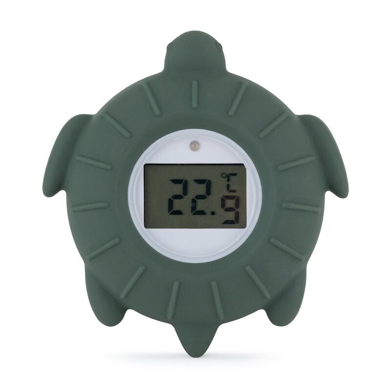 Petite&Mars Temometru digital PetiteMars Broscuta Terry multifunctional ecran usor de citit valoare precisa silicon sigur avertizare temperatura 0 luni+ Verde