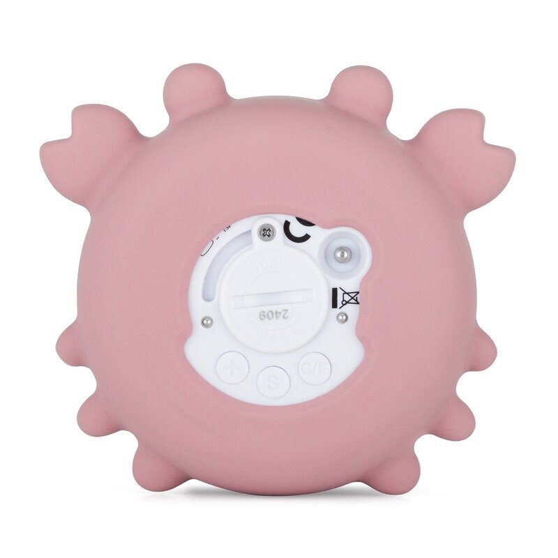 Petite&Mars Temometru digital PetiteMars Crabul Caleb multifunctional ecran usor de citit valoare precisa silicon sigur avertizare temperatura 0 luni+ Roz