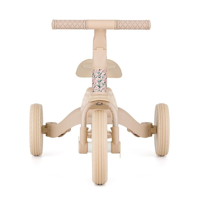 Petite&Mars Tricicleta pentru copii PetiteMars Pink Meadow Turbo editie limitata 5 in 1 multifunctionala vehicul de impins bicicleta cufara pedale maner de ghidaj