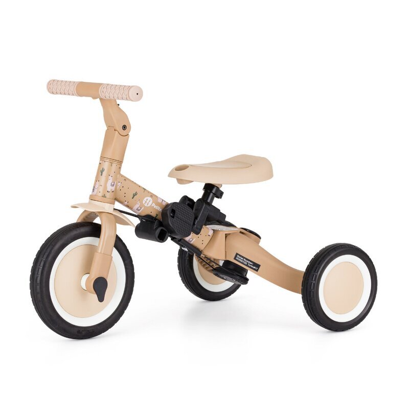 Petite&Mars Tricicleta pentru copii PetiteMars Turbo Llama Vibes editie limitata 5 in 1 multifunctionala cu maner de ghidaj roti din cauciuc greutate admisa 25 kg 1.5-5 ani