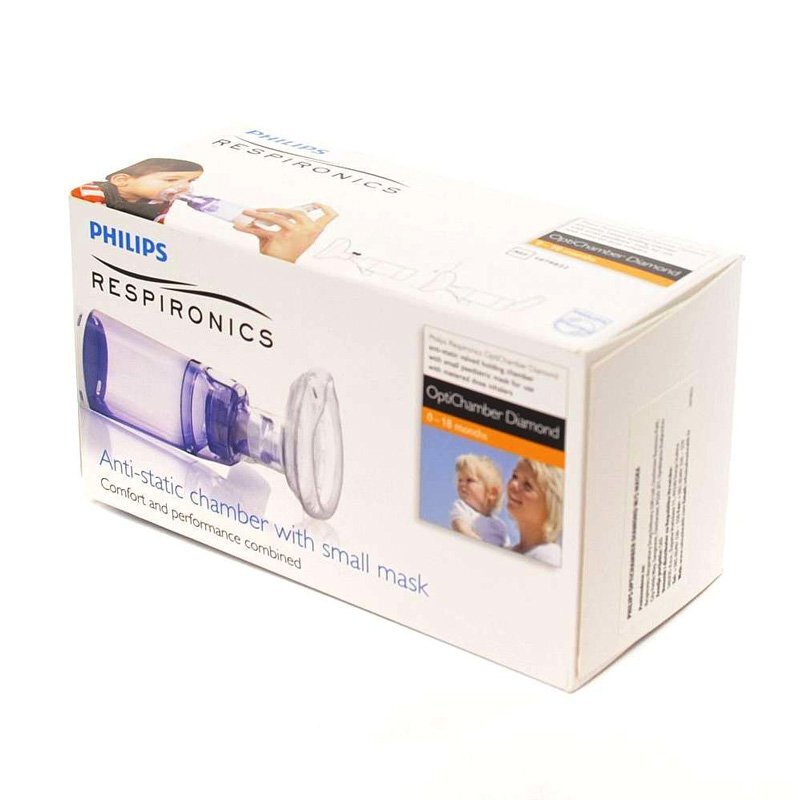 Philips Respironics Camera de inhalare Optichamber Diamond cu masca 0-18 luni