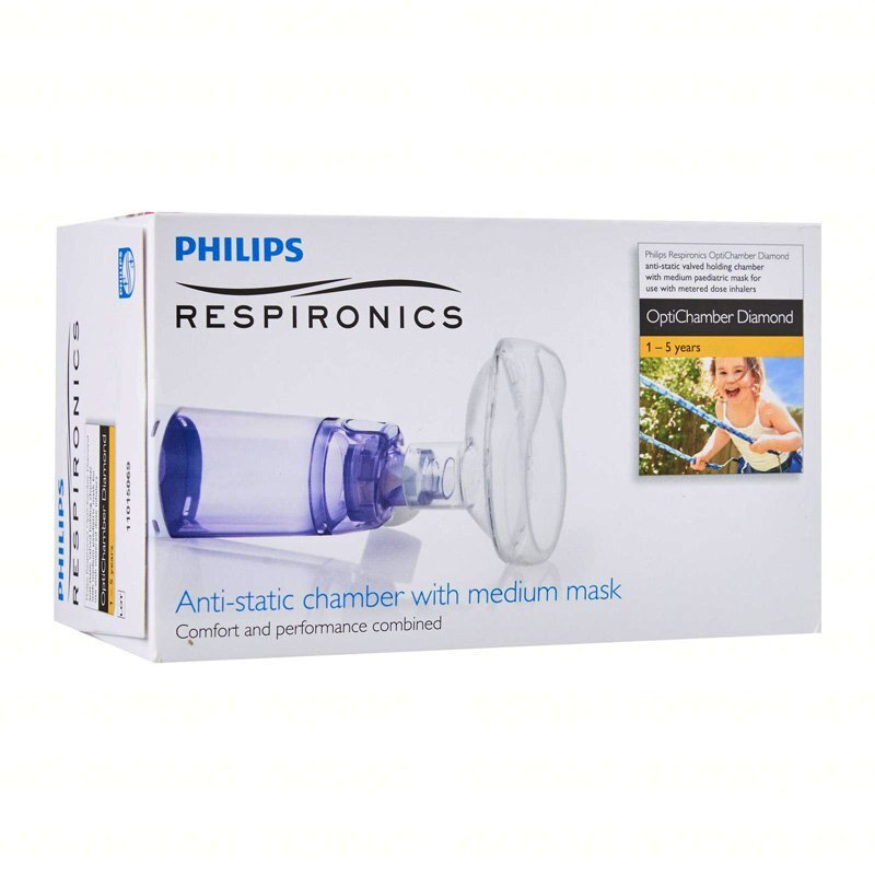 Philips Respironics Camera de inhalare Optichamber Diamond cu masca pentru copii 1 - 5 ani