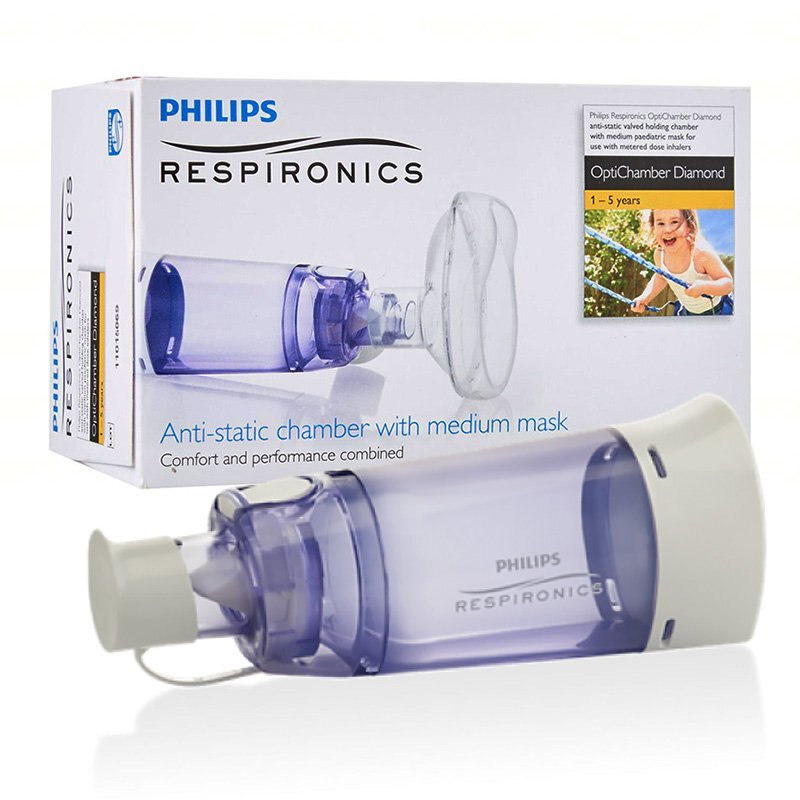 Philips Respironics Camera de inhalare Optichamber Diamond cu masca pentru copii 1 - 5 ani