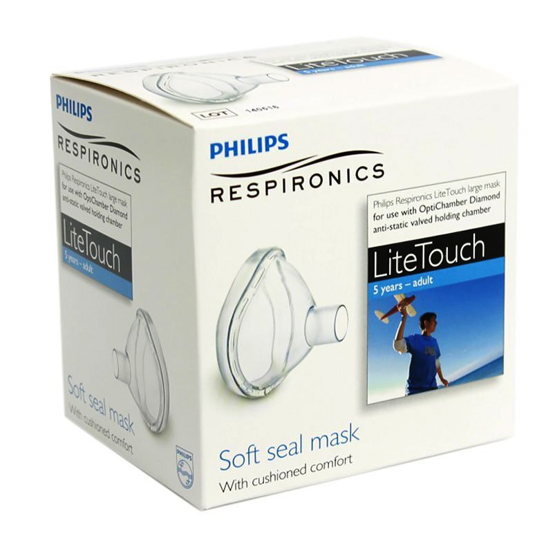 Philips Respironics Masca large LiteTouch 5 ani - adulti pentru Optichamber