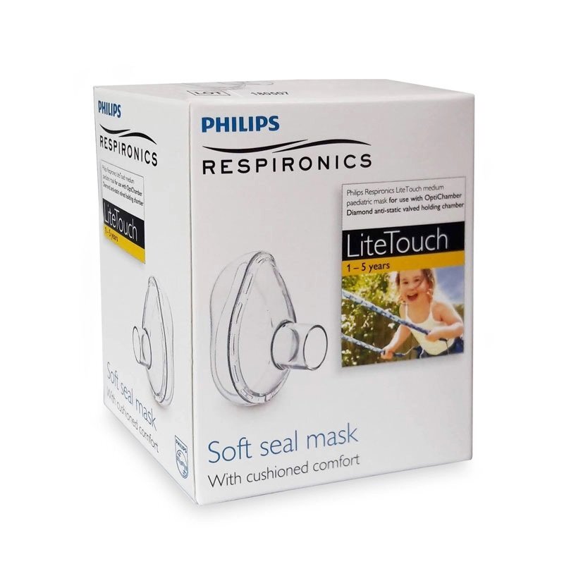 Philips Set camera de inhalare si masca medie 1-5 ani LiteTouch Respironics