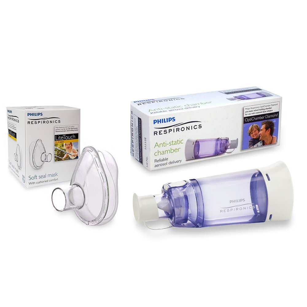 Philips Set camera de inhalare si masca medie 1-5 ani LiteTouch Respironics