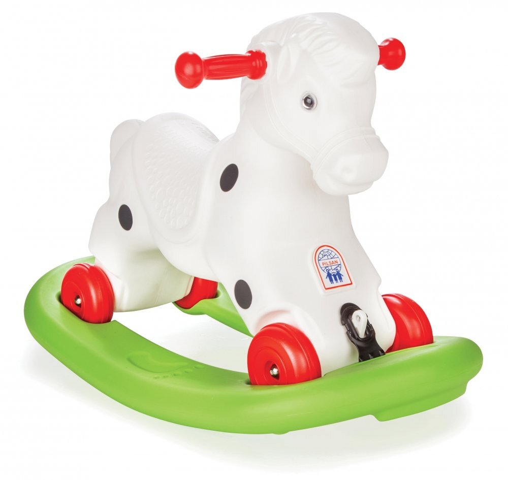 PILSAN Balansoar calut 2in1 pentru copii Rocking Horse cu roti si platforma detasabila