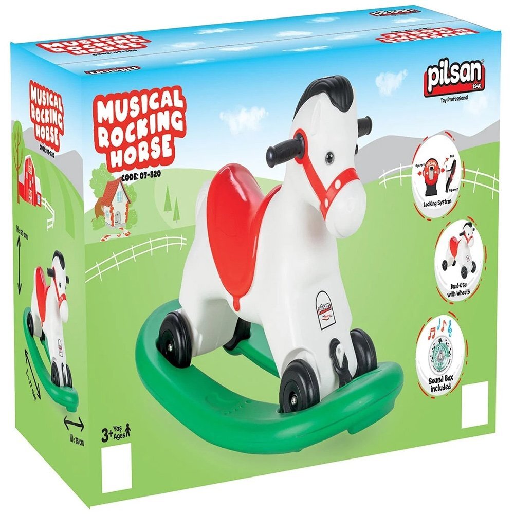 PILSAN Balansoar muzical pentru copii Horse white