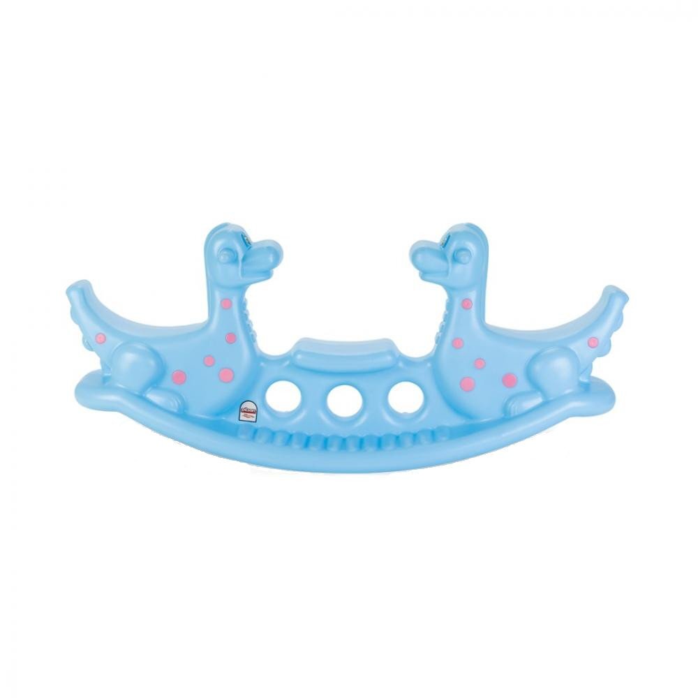 PILSAN Balansoar pentru 3 copii Dino Seesaw Albastru utilizare interiorexterior greutate admisa 50 kg dimensiune 140x39x58 cm