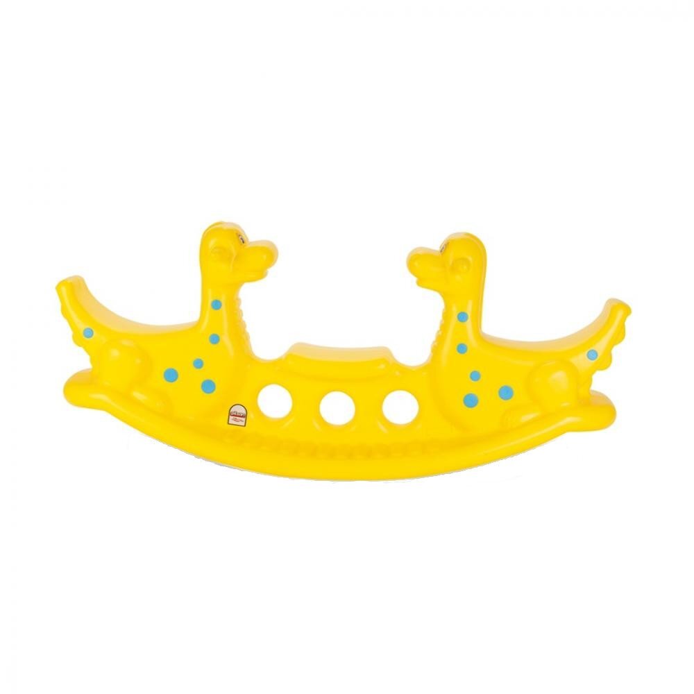 PILSAN Balansoar pentru 3 copii Dino Seesaw Galben utilizare interiorexterior greutate admisa 50 kg dimensiune 140x39x58 cm