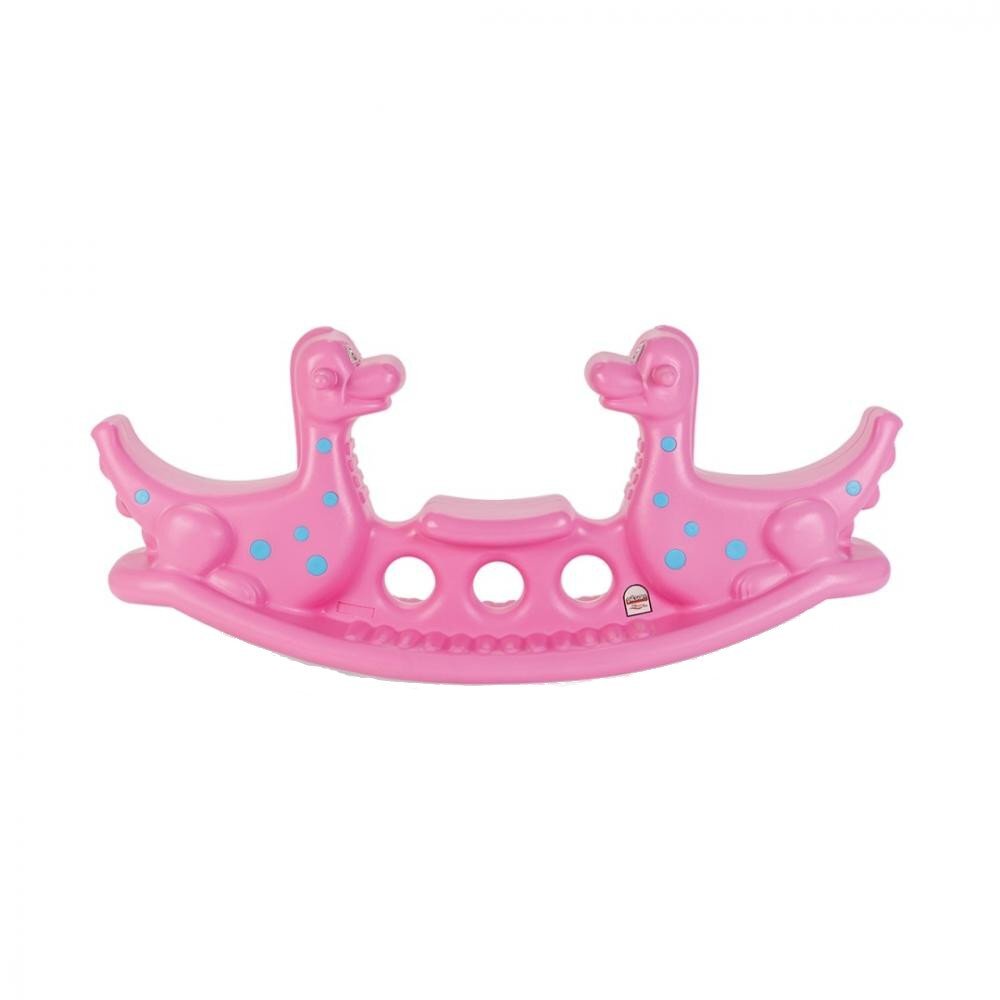 PILSAN Balansoar pentru 3 copii Dino Seesaw Pink utilizare interiorexterior greutate admisa 50 kg dimensiune 140x39x58 cm