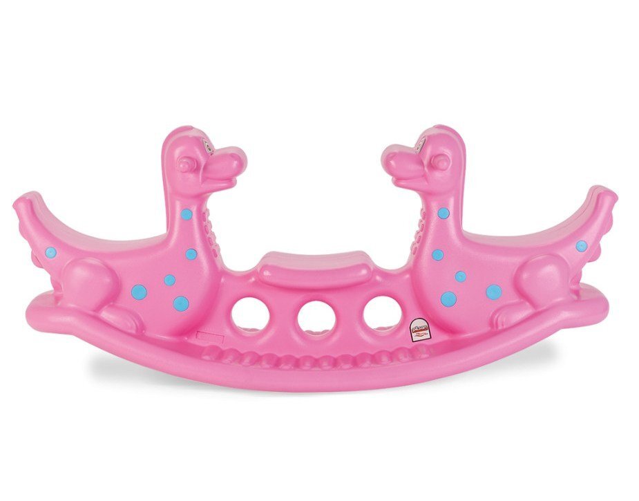 PILSAN Balansoar pentru 3 copii Dino Seesaw Pink utilizare interiorexterior greutate admisa 50 kg dimensiune 140x39x58 cm